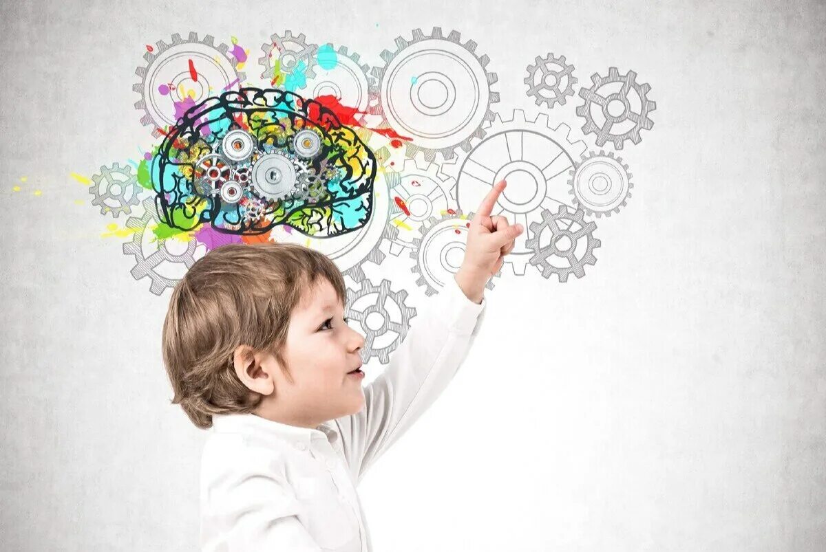Развитое мышление. Нейропсихология для детей. Мозг ребенка. Нейропсихолог картинка для детей. Мозг ребенка с мыслями.