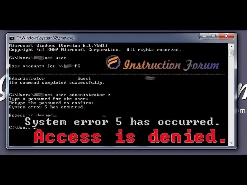 System error 5 has occurred. System error 5 has occurred