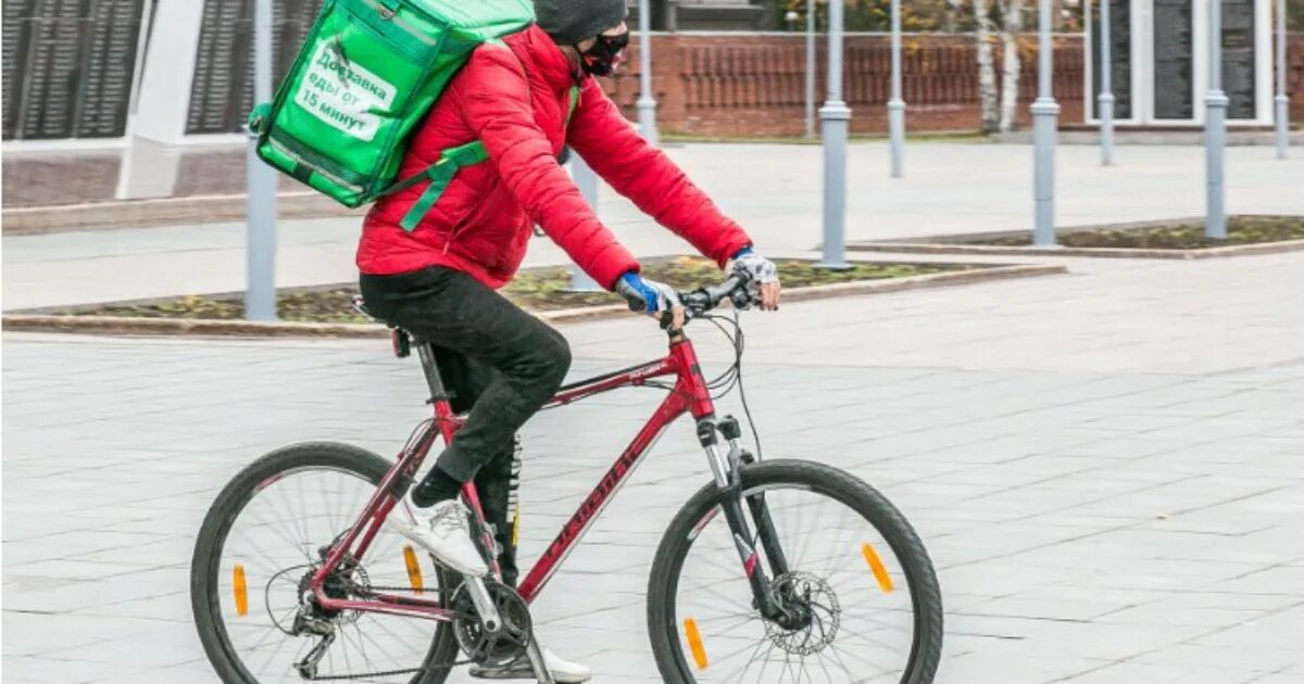 Забрендировать велосипед доставщика еды. RBC delivery.