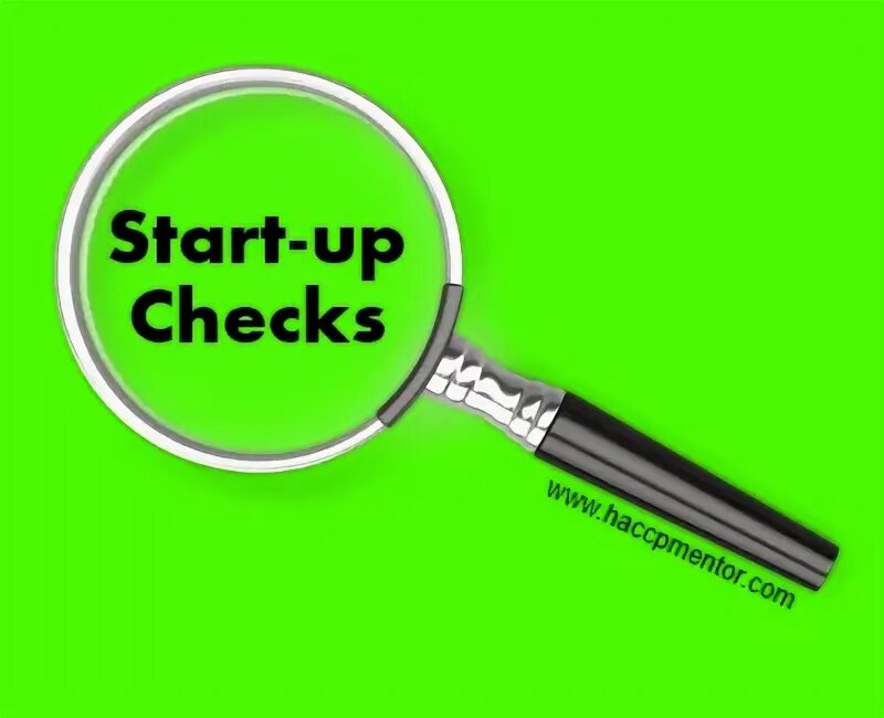 Pre start. Haccp. check start. haccp logo.