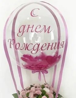 С днем рождения цветы и шарики