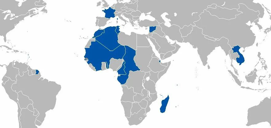 бывшие колонии франции в америке.
