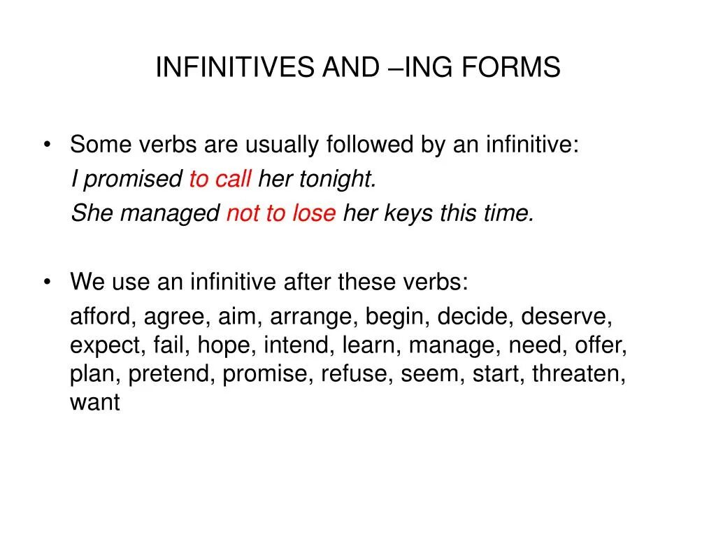 Infinitive ing forms. Инфинитив ing form. Infinitive или ing form. Ing to infinitive правило