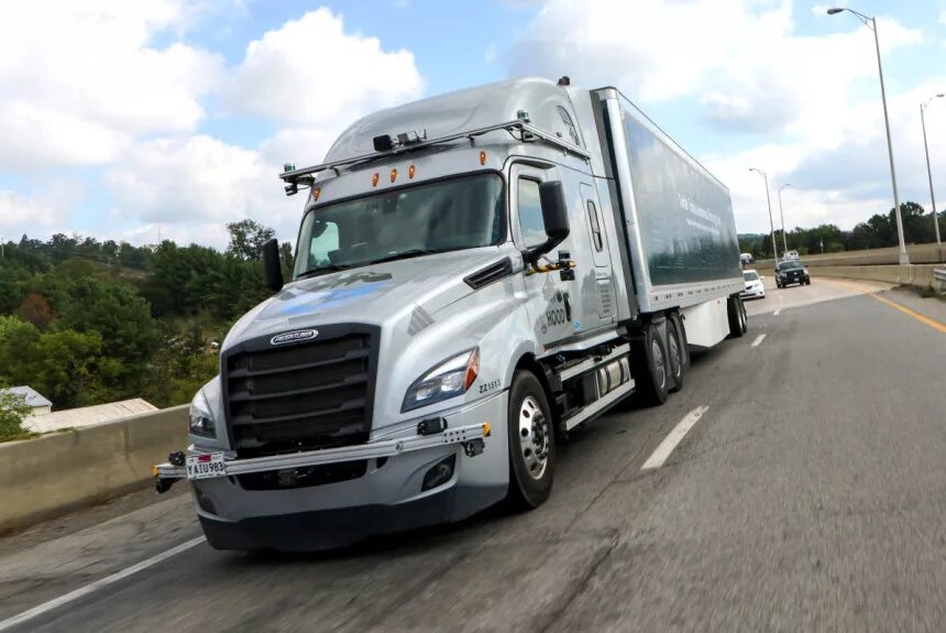 Freightliner. Ag trucking. Беспилотные фуры. Freightliner. Грузовик 2030 год.