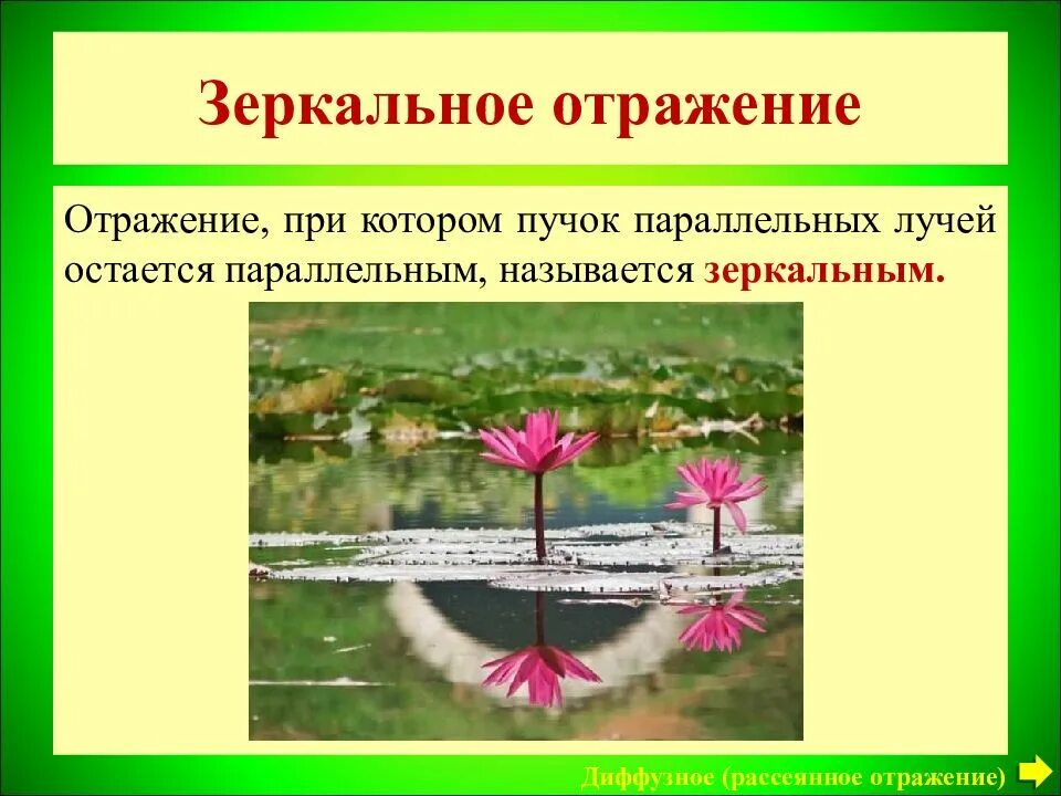 Как называется отражение предмета. Отражение в презентациях. зеркальное отражение света. зеркальное отражение это в физике. отражение примеры.