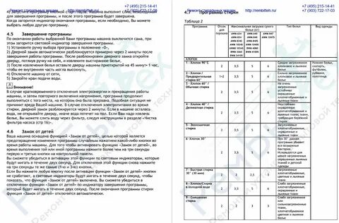Стиральные машины вестел программы