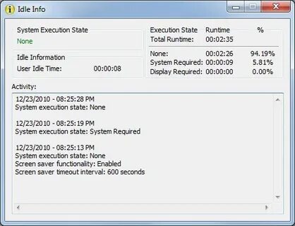 System idle