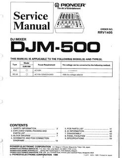 Djm 500 service manual
