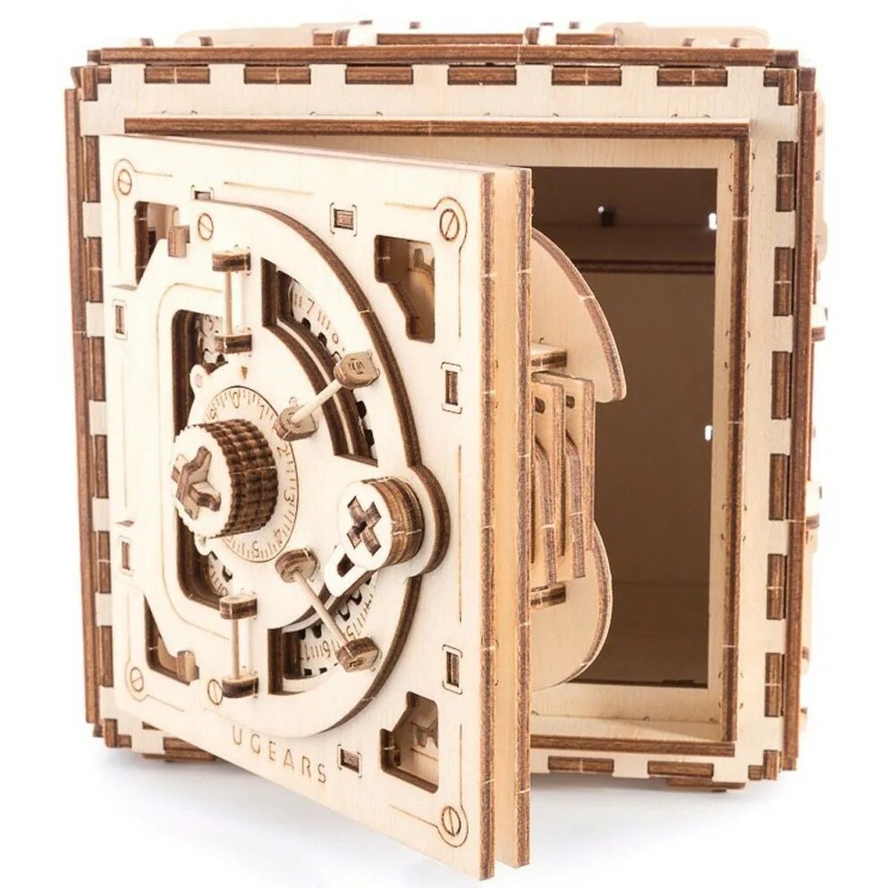 Конструктор сейф. 3d-пазл ugears «сейф». конструктор ugears сейф 70011. сейф югирс. конструктор югерс сейф.