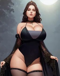 3d, ai generated, big breasts, breasts, cleavage, fully clothed, huge cleav...