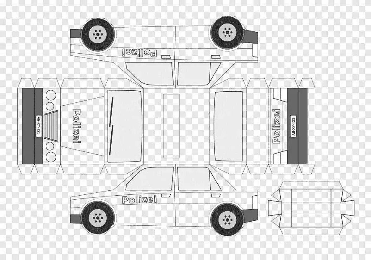 Машинки для вырезания. Развертка автомобиля. Развертка бумажной машины. Мак машина.