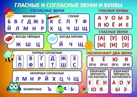 Алфавит гласные и согласные звуки и буквы русского языка картинки.