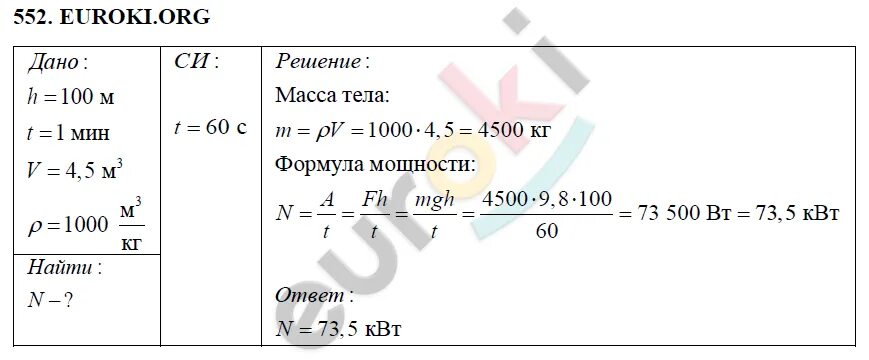 Пёрышкин сборник задач по физике 7-9 488.