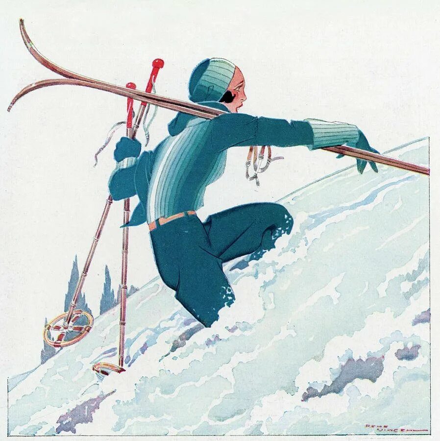 Картина лыжники. Лыжник картинка. Человек на лыжах.