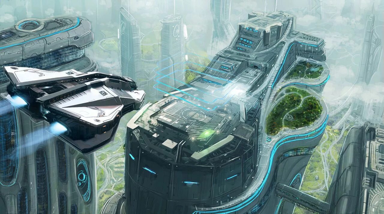 Космическая техника будущего. Звездолет Космопорт башни. Cyberpunk Art космический корабль,.... Elite Dangerous города. Космопорт Sci Fi Art.