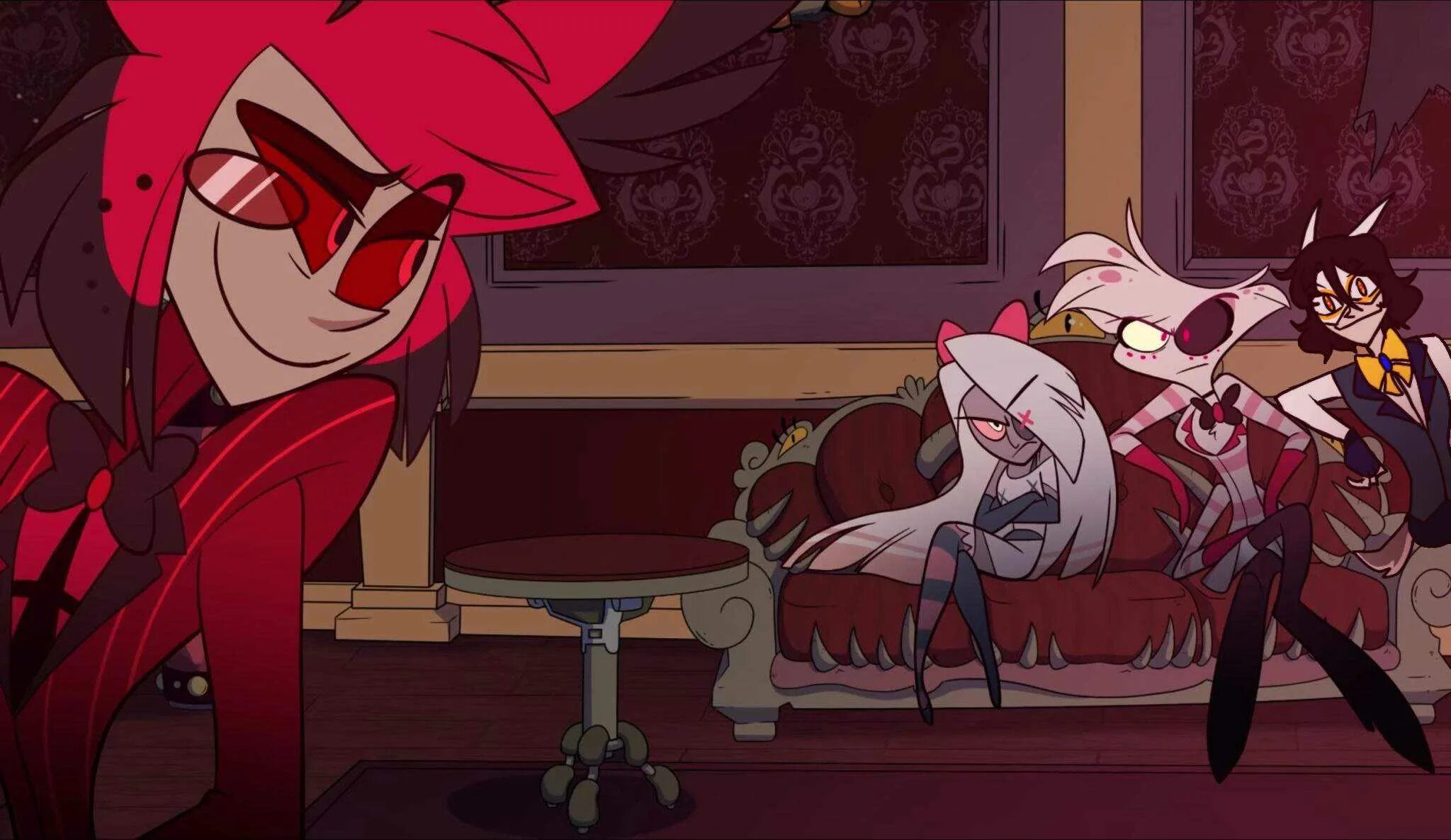 Отель хазбин 2024 дата выхода. Отель хазбин энджел и люцифер. Отель хазбин энджел и чарли 18. Персонажи отель хазбин ниффти. Редизайн чарли отель хазбин.