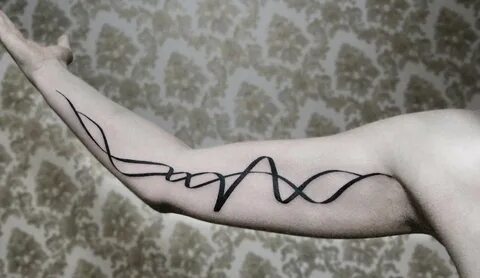 Abstract line arm tattoo