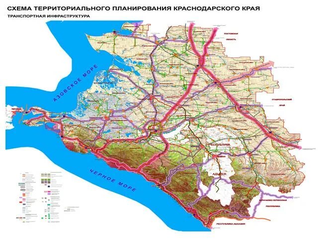 Краснодарский край схема транспортной инфраструктуры. Карта автодорог Краснодарского края. Транспортная инфраструктура Краснодарского края. Карта дорог Краснодарского края. Карта железных дорог краснодарского