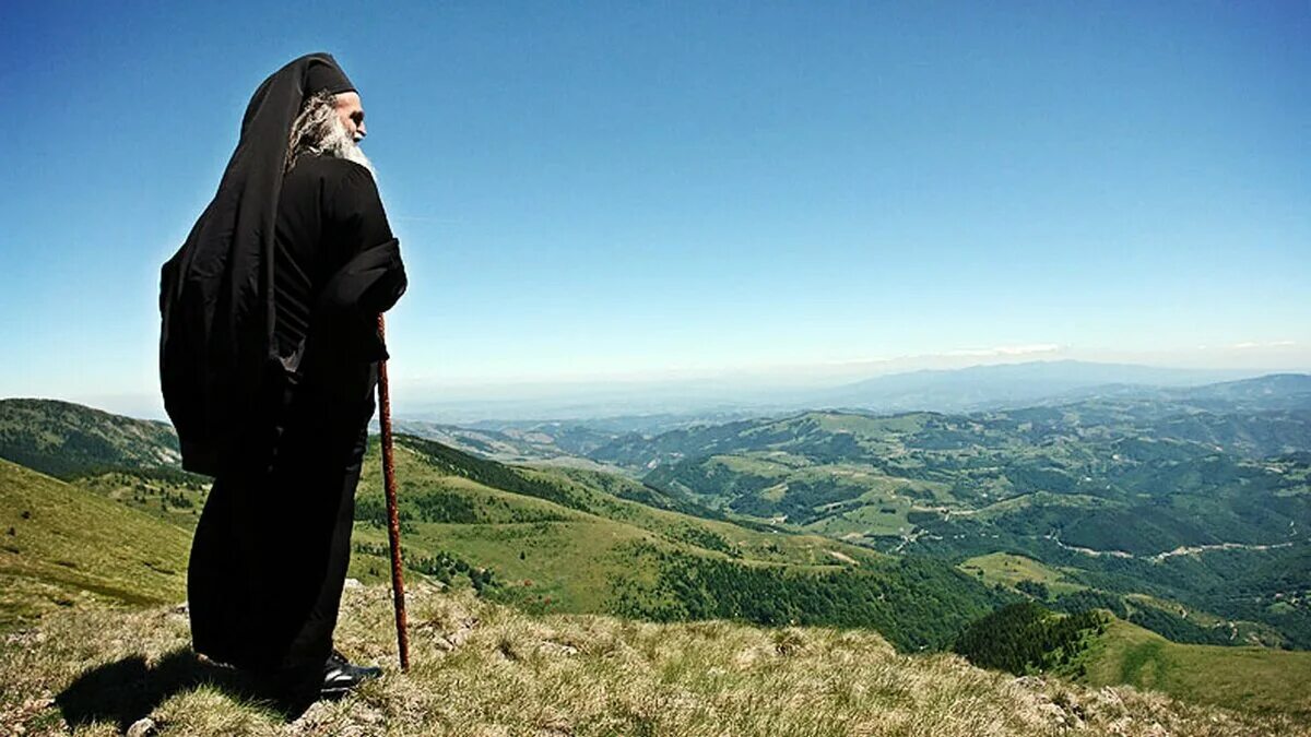 Небо святые отцы. Православный монах аскет. Монах пустынник. Схимонах - пустынник. Отшельник паломник Преподобный.