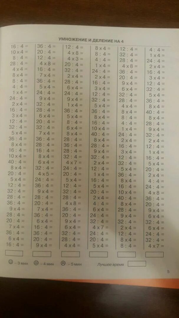 Тренажер по умножению 3 класс распечатать Книга 3000 примеров по Математике, 3 класс табличное Умножение и Деление купит