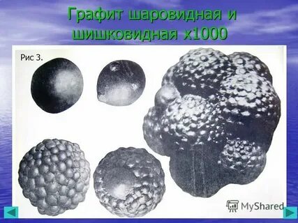 Чугунов имеет хлопьевидную форму графита
