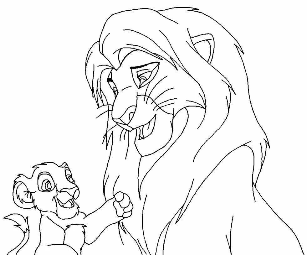 Картинки король лев распечатать Baby Simba Lion coloring pages, Animal coloring pages, Coloring pages