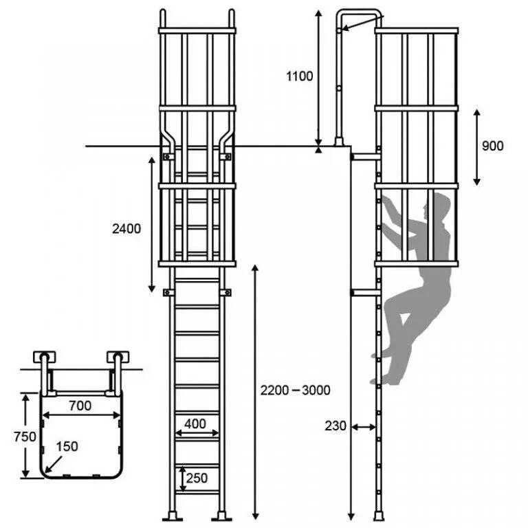 Ограждение вертикальной лестницы. Вертикальная пожарная лестница ЛП 1-2 высота. Пожарная лестница ЛП-1 нормы. Ограждение стремянки ОСГ-18. Пожарная лестница п1 требования по высоте от пола.