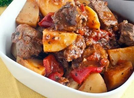 Баранина с овощами в мультиварке