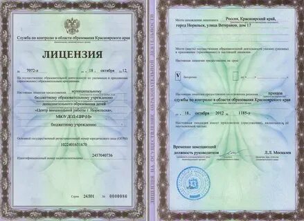 Услуги лицензиата