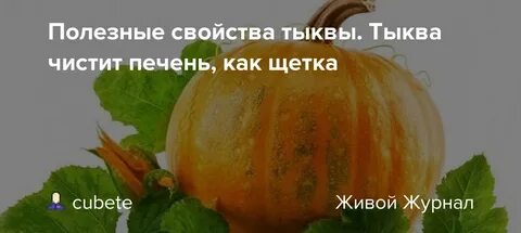 Тыква лечение печени