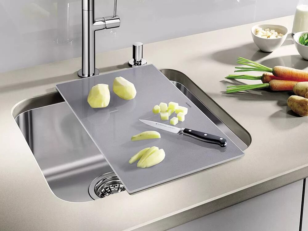 Blanco 525873. Blanco 525962. Кухонная мойка с разделочной доской. Разделочная доска для мойки бланко. Кухонная мойка с разделочной доской.