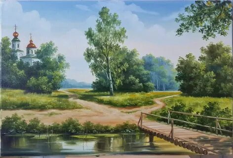 Рисунок русский пейзаж