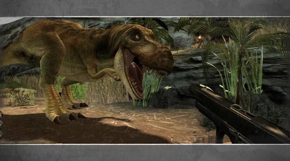 Динозавр игры на компьютер. Дино д дей динозавры. dino crisis битва динозавров. стрелялка с динозаврами.