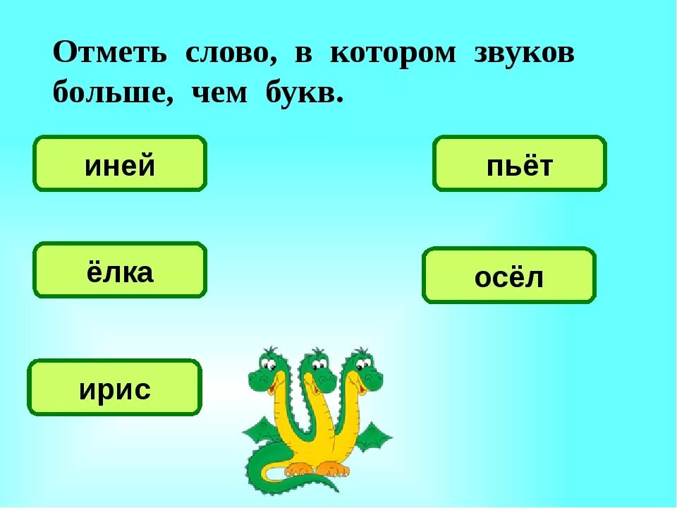 В слове ель букв меньше чем звуков. Слова в которых букв больше звуков. Слова в которых звуков больше чем бука. Звуков больше чем букв в слове. Слово в котором много звуков.