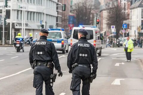 Policeman walk