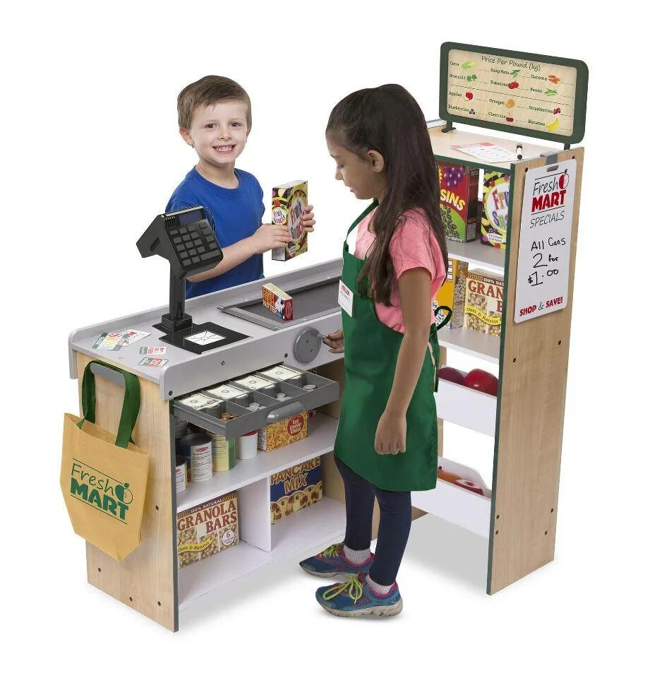 Детский супермаркет city market smoby 350212 maxi. Детский супермаркет city market smoby 350212 maxi. Игровой набор "супермаркет", 81см, 48 предметов toys. Недорогие игрушки для детей. Melissa doug игрушки.