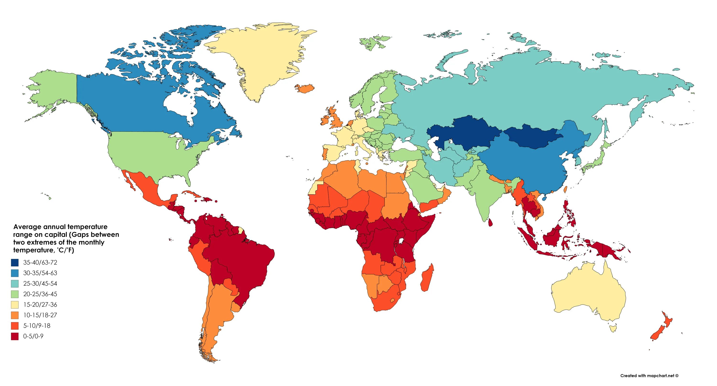 Temp range. Average annual temperature. average. with an average annual temperature of 5.5.
