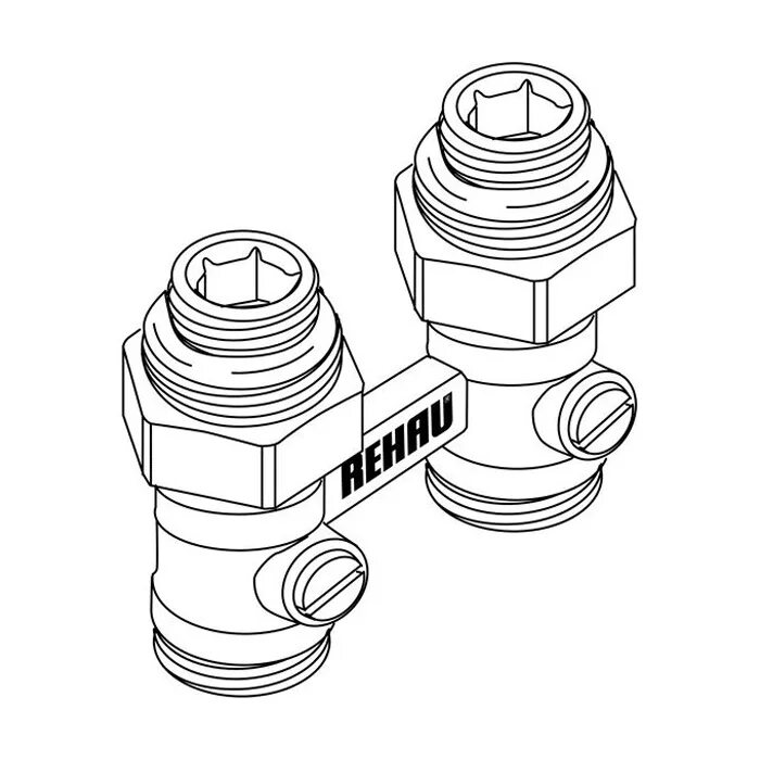 Блок шаровых кранов. Клапан прямой rlv-KD G 1/2xg 3/4.