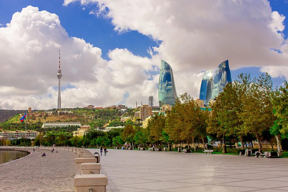 Парк бульвар, Azərbaycan, Baki. Бульвар панорама Баку. Набережная Баку панорама. Азейбарджан Баку. Парк азербайджан