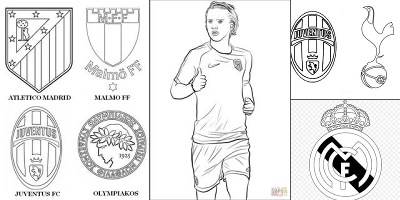 раскраски футболистов реал мадрид