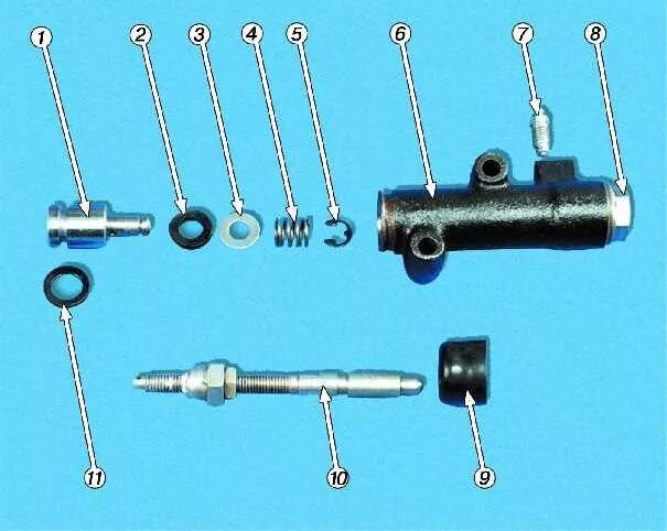 Ремкомплект рабочего цилиндра сцепления ВАЗ 2106. Поршень гидроцилиндра сцепления ВАЗ 2107. Рабочий цилиндр сцепления ВАЗ 2106. Нижний цилиндр сцепления ВАЗ 2106. Как заменить главный цилиндр сцепления