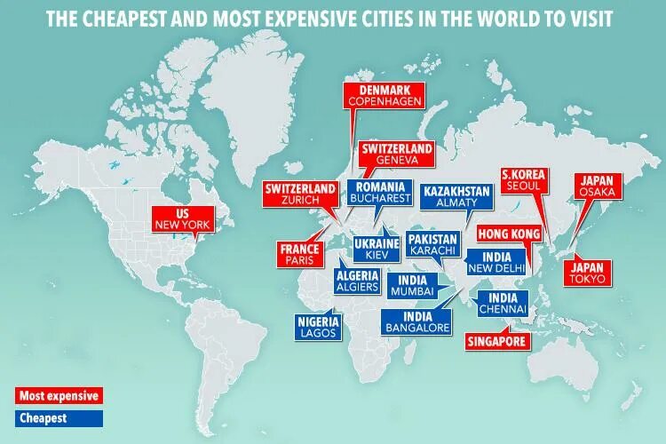 The most expensive City in the World. The most expensive Cities. Top most expensive Cities in the World. Least expensive European Cities to visit. Most expensive cities