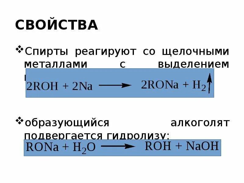 Образование и гидролиз алкоголятов натрия. Гидролиз алкоголятов металлов. Гидролиз алкоголятов