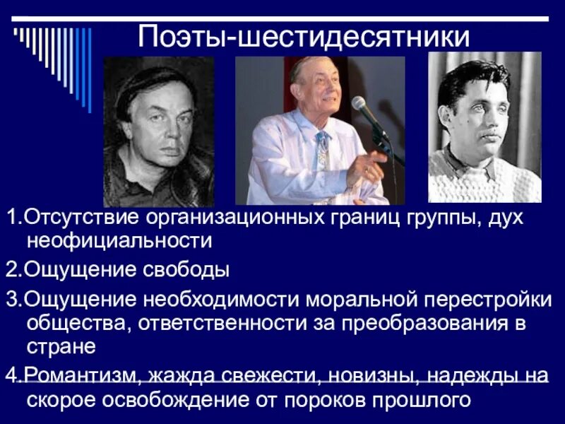 Писатели 60 х годов