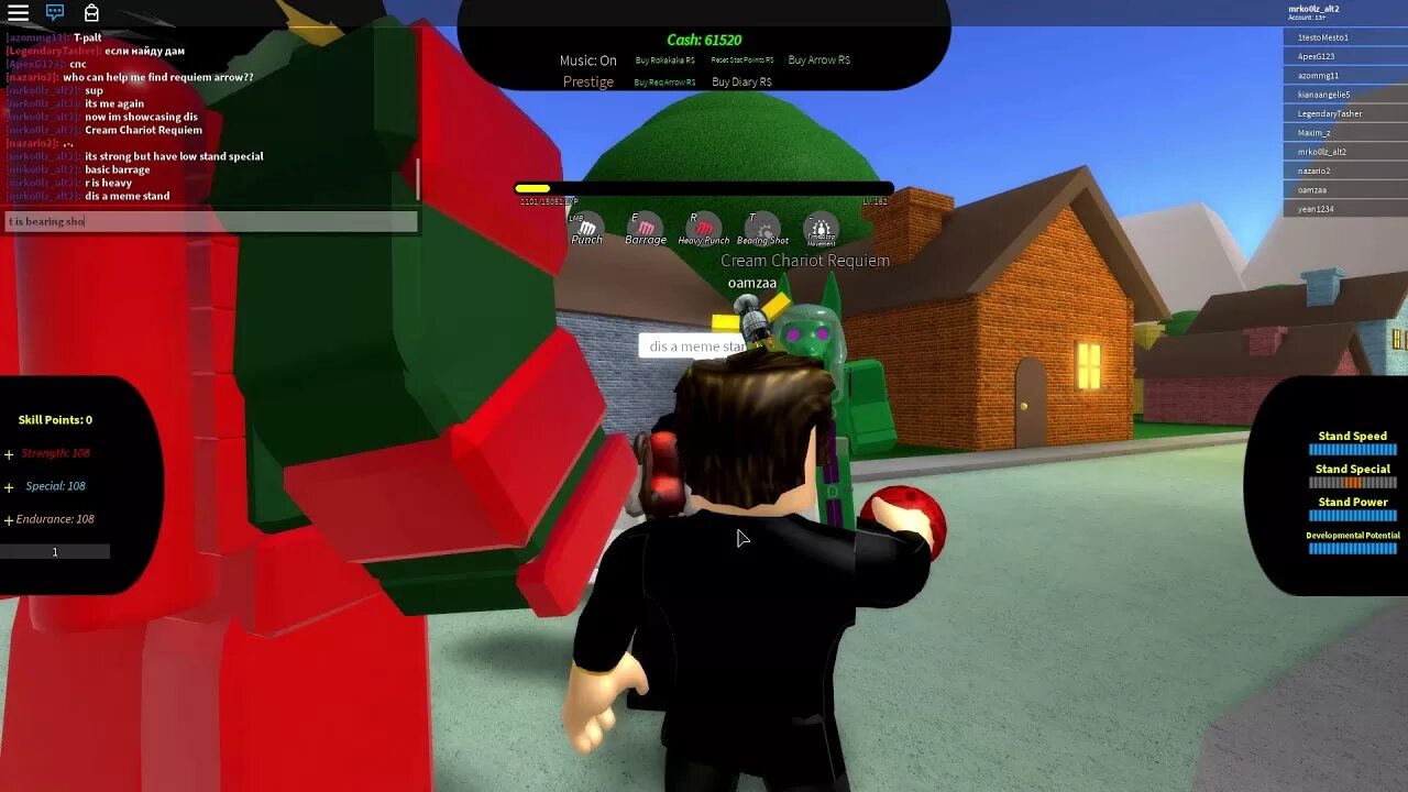 Roblox stand codes