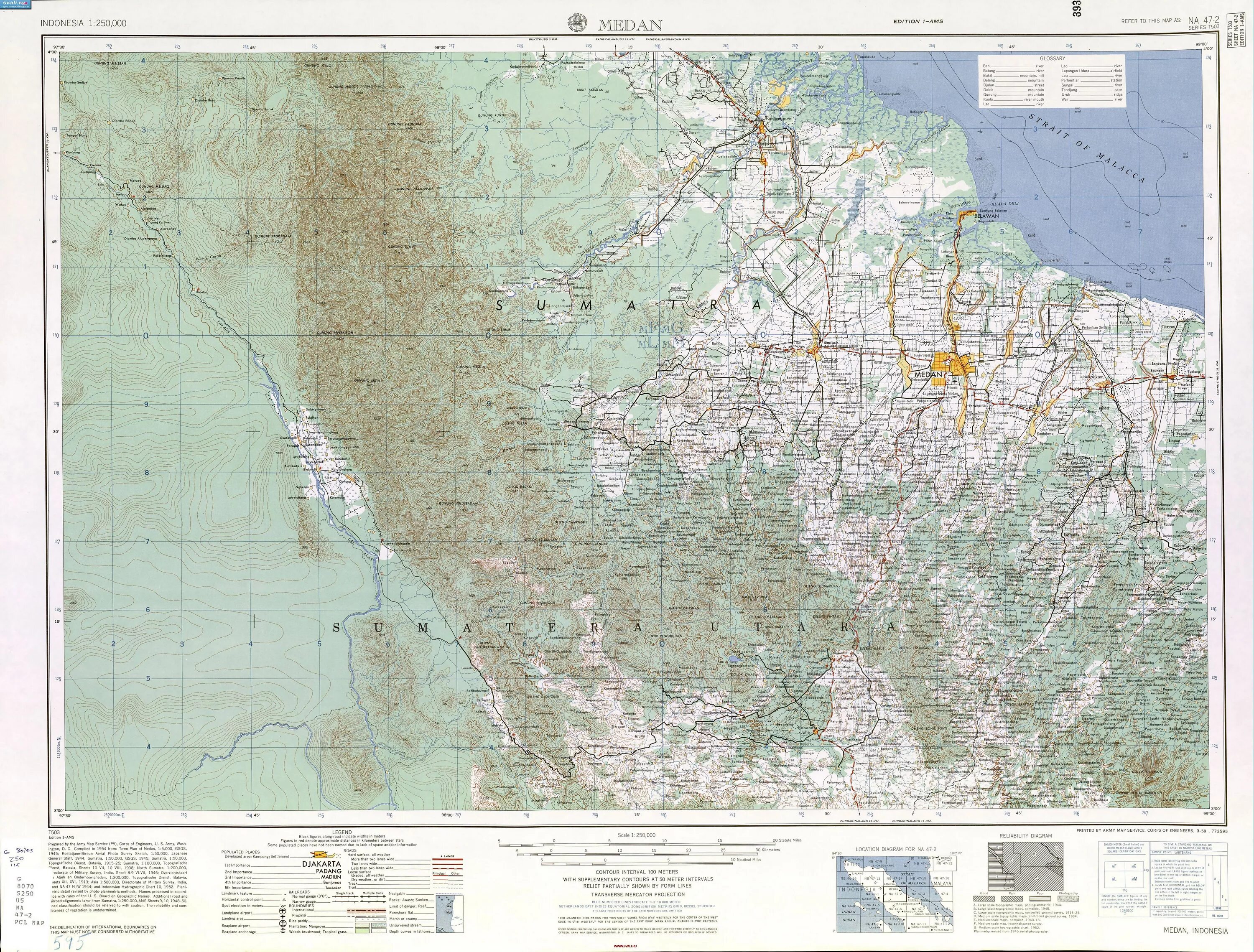 Карта окрестностей города. Us Army Maps.KMZ.