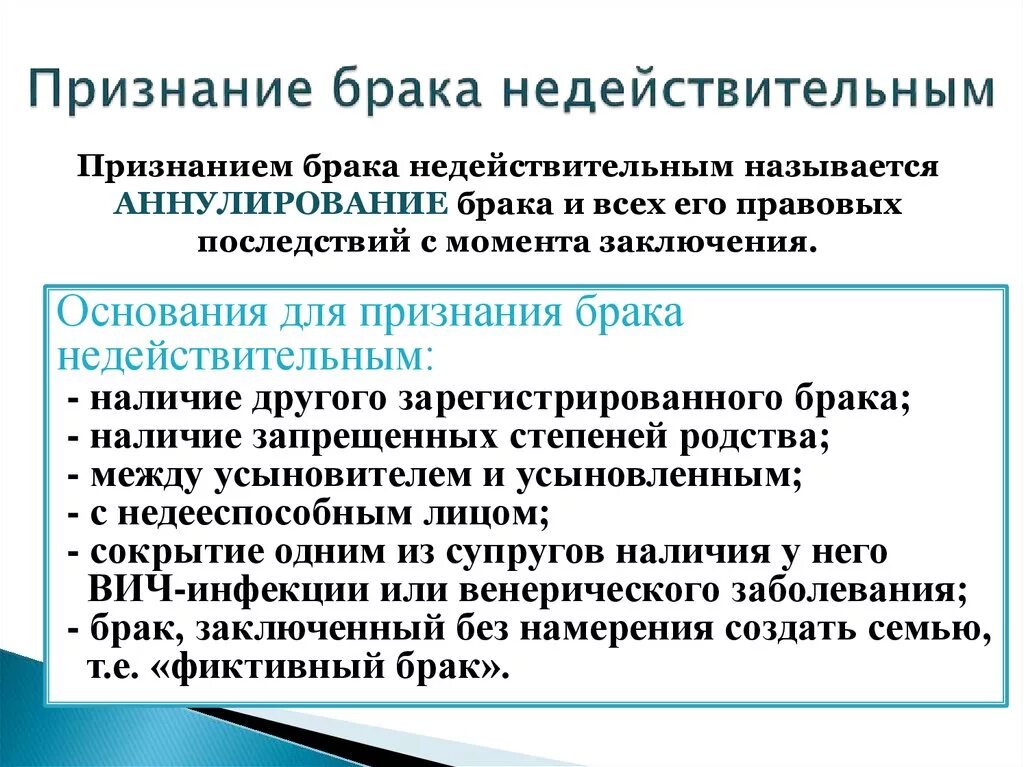 Признать расторжение брака недействительным. Признание брака недействительным. Основания признания брака недействительным. Признание брака недействительным презентация. Последствия признание брака недейст.