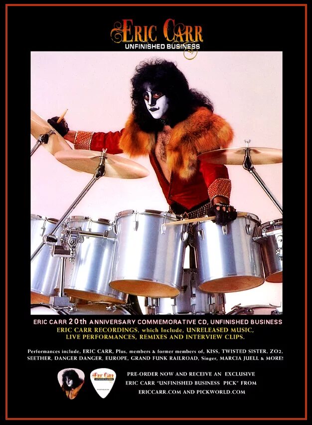 Eric Carr Unfinished Business. Stretch Unfinished Business 2011.