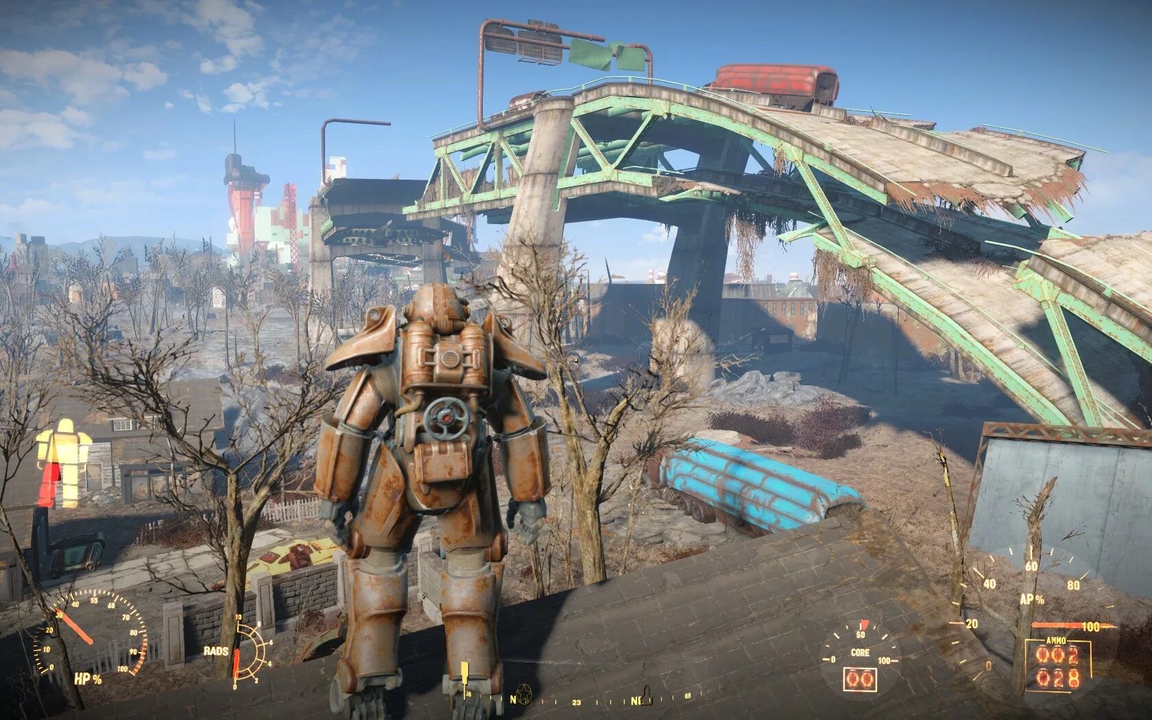 Fallout 4 последняя версия 2022. Фоллаут 4. Фоллаут Даймонд Сити. Фоллаут 4 дорога. Эстакада Брэдбертона фоллаут 4.