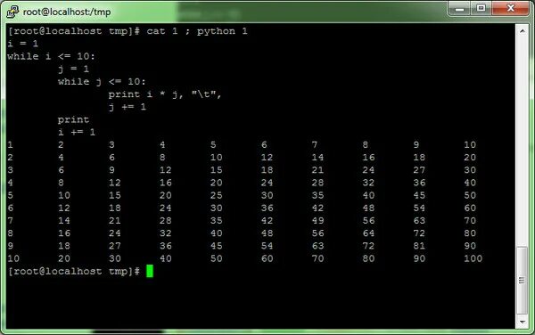 Как умножить в питоне. Вывод таблицы умножения Python. Питон вывод таблицы.